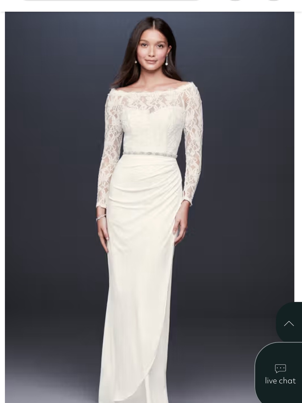 Elegant Ivory Lace Long-Sleeve Evening Dress